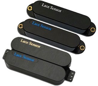 open zoom image for Lace Sensor Blue-Gold Dually Electric Guitar Pickup Pack, Black Cover