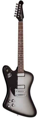 open zoom image for Gibson Firebird Studio Reverse '70s Tribute Left-Handed Electric Guitar, with Gig Bag, Silverburst