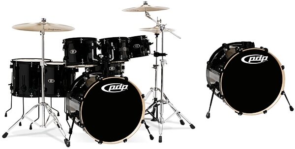 open zoom image for Pacific Drums X7 Maple Series 8-Piece Lacquer Drum Shell Kit, Pearlescent Black
