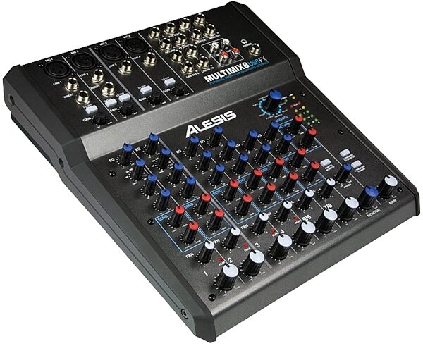 open zoom image for Alesis MultiMix 8 USB FX 8-Channel Mixer with Effects, Angle