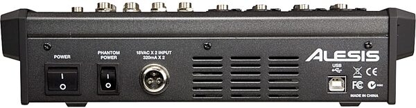 open zoom image for Alesis MultiMix 8 USB FX 8-Channel Mixer with Effects, Back