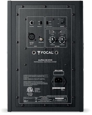 open zoom image for Focal Alpha 65 EVO Powered Studio Monitor, Single Speaker, Black, Rear