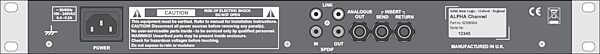 open zoom image for Solid State Logic XLogic Alpha Channel Strip, Rear