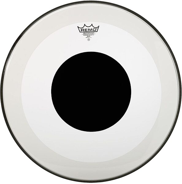 open zoom image for Remo Powerstroke 3 Clear Black Dot Bass Drumhead, 22 inch, 22 Inch