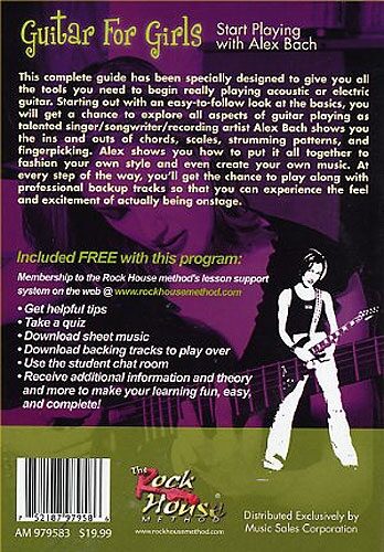 open zoom image for MSI DVD Guitar for Girls, Back Cover