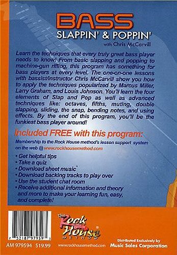 open zoom image for Bass Slappin' and Poppin' Video, Back Cover