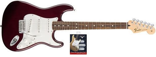 open zoom image for Fender Standard Stratocaster Rosewood Electric Guitar and Texas Special Pickup Set, Midnight Wine