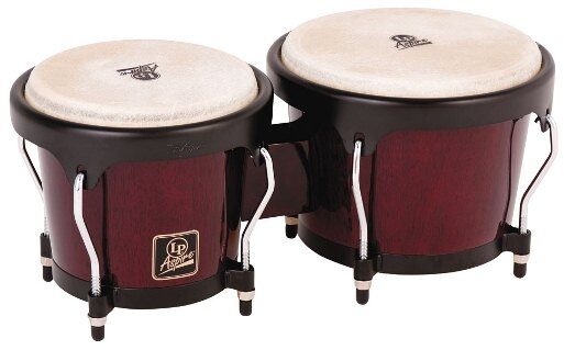 open zoom image for Latin Percussion LPA601 Aspire Wood Bongos, Siam Walnut