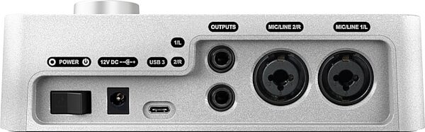 open zoom image for Universal Audio Apollo Solo USB Audio Interface (for Windows), Heritage Edition, Includes 5 extra UAD plug-in collections, Rear