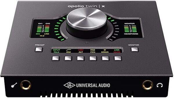 open zoom image for Universal Audio Apollo Twin X Duo Thunderbolt 3 Audio Interface, Front