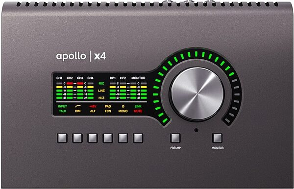 open zoom image for Universal Audio Apollo x4 Thunderbolt 3 Audio Interface, Top