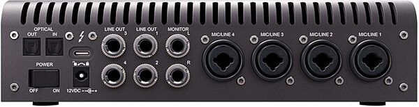 open zoom image for Universal Audio Apollo x4 Thunderbolt 3 Audio Interface, Rear