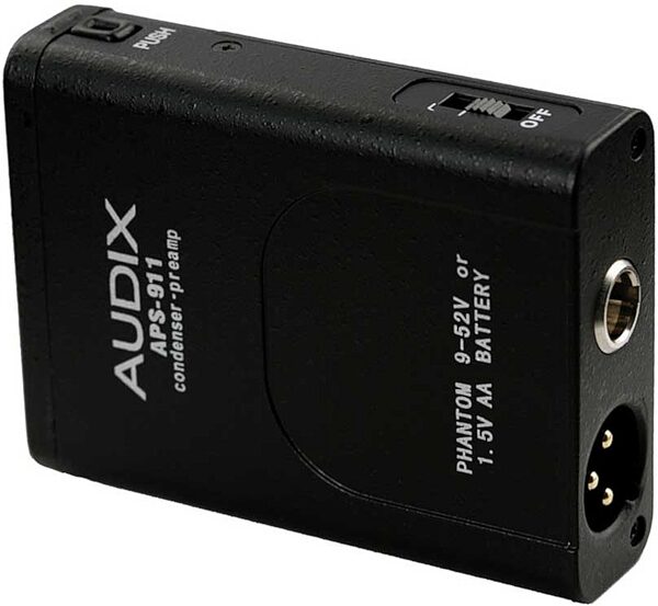 open zoom image for Audix APS-911 Battery-Powered Phantom Power Adapter, Action Position Back