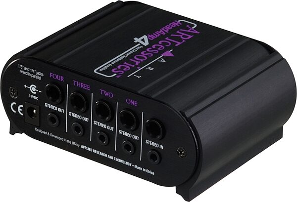 open zoom image for ART HeadAmp4 4-Channel Headphone Amplifier, New, Rear