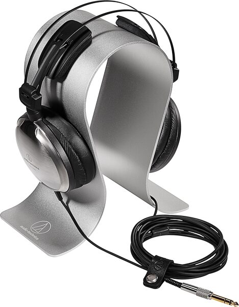 open zoom image for Audio-Technica AT-HPS700 Headphone Stand, Open Box (Like New), Action Position Back