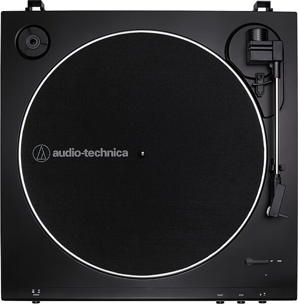 open zoom image for Audio-Technica AT-LP60X Belt-Drive Turntable, Black, AT-LP60X-BK, Action Position Back