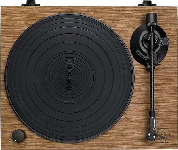 open zoom image for Audio-Technica AT-LPW40WN Wood Base Belt-Drive Turntable, New, Action Position Back