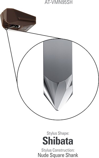 open zoom image for Audio-Technica AT-VMN95SH Replacement Stylus, Open Box (Like New), Action Position Back
