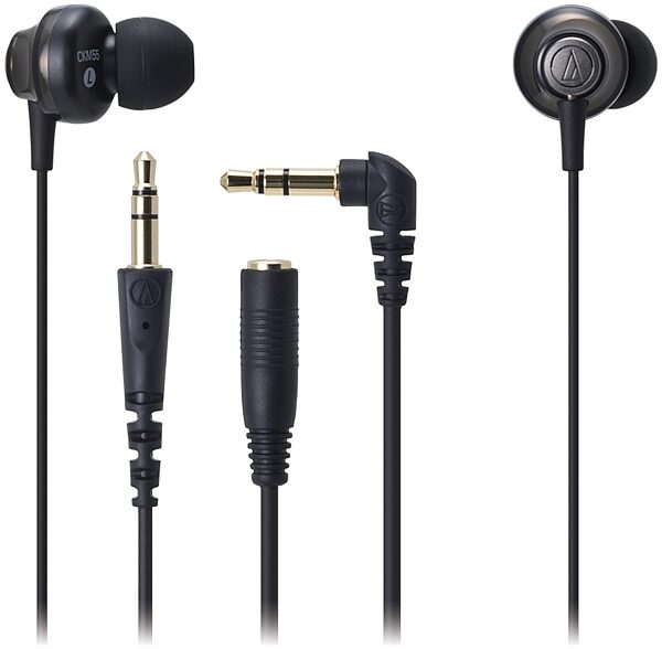 open zoom image for Audio-Technica ATHCKM55 In-Ear Headphones, Black