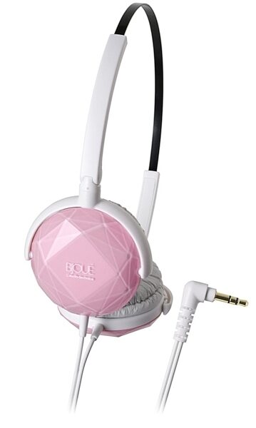 open zoom image for Audio-Technica ATH-FW33 FashionFidelity BIJOUE Headphones, Light Pink