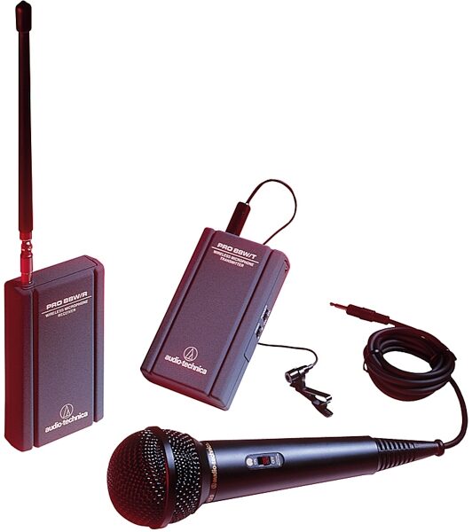 open zoom image for Audio-Technica ATR288W VHF Combination Lavalier and Handheld Wireless Microphone System, Main