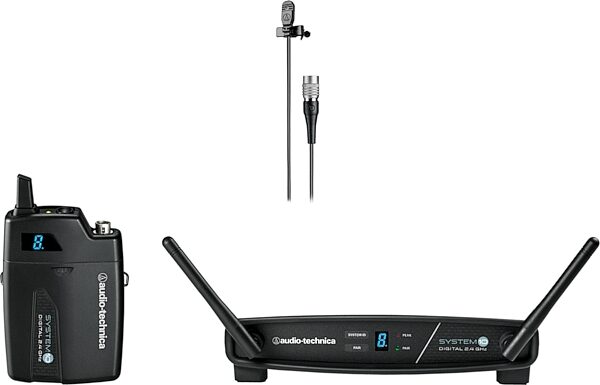 open zoom image for Audio-Technica ATW-1101L System 10 Digital Wireless Lavalier Microphone System, 2.4 GHz ISM Band, Action Position Back