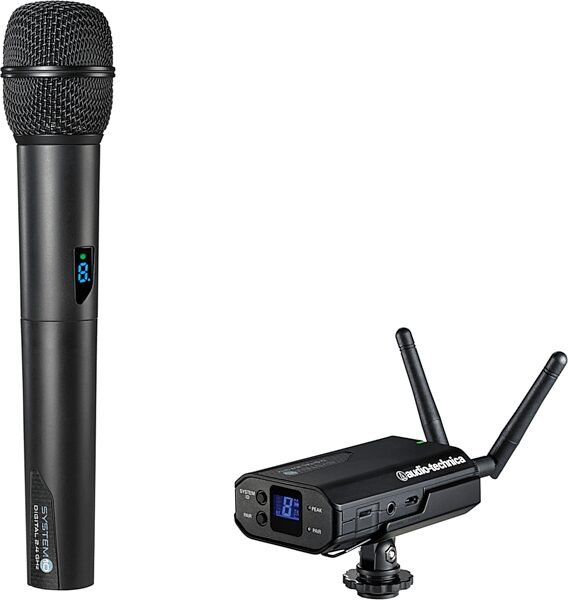 open zoom image for Audio-Technica System 10 ATW-1702 Camera-Mount Wireless Handheld Microphone System, New, Action Position Back