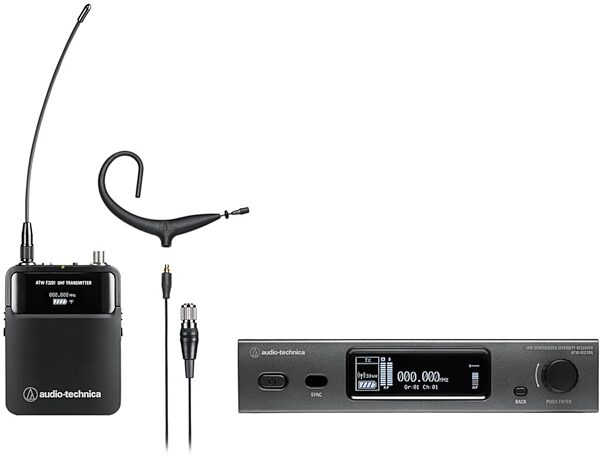 open zoom image for Audio-Technica ATW-3211N893X 3000 Series Wireless Headworn Microphone System (Network-Enabled), Band DE2 (470.125 - 529.975 MHz), Black, Open Box (Very Good), Main
