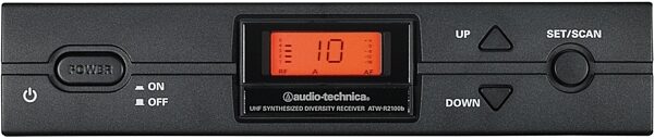 open zoom image for Audio-Technica ATW-2110b 2000 Series Wireless Bodypack System, Open Box (Like New), Receiver Front