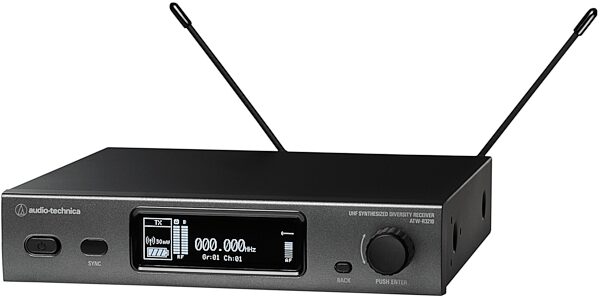 open zoom image for Audio-Technica ATW-3212NC710 3000 Series Wireless Handheld Microphone System (Network-Enabled), Band DE2 (470.125 - 529.975 MHz), Action Position Back
