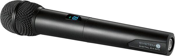 open zoom image for Audio-Technica ATW-1102 System 10 Wireless Handheld Microphone System, 2.4 GHz ISM Band, Action Position Back