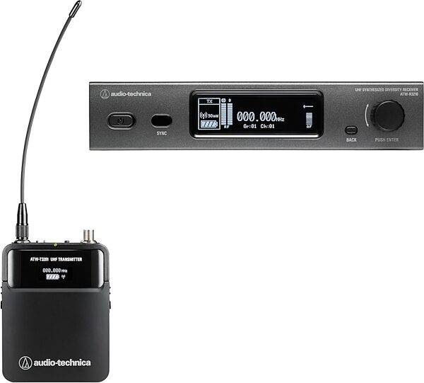 open zoom image for Audio-Technica ATW-3211 Fourth-Generation 3000 Series Wireless Bodypack System, Band DE2 (470.125 - 529.975 MHz), Action Position Back