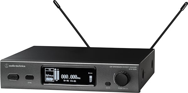open zoom image for Audio-Technica ATW-3211 Fourth-Generation 3000 Series Wireless Bodypack System, Band DE2 (470.125 - 529.975 MHz), Action Position Back