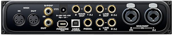 open zoom image for MOTU Audio Express 6x6 Hybrid FireWire and USB 2.0 Audio Interface, Rear