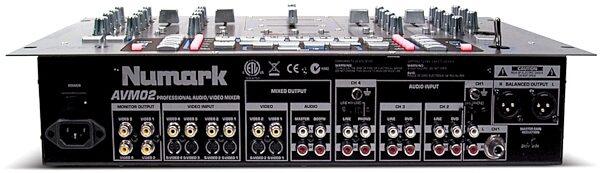 open zoom image for Numark AVM02 Audio/Video Rackmount Mixer, Rear