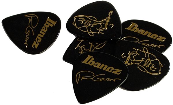 open zoom image for Ibanez Paul Gilbert Guitar Pick (6 Pack), Black Picks