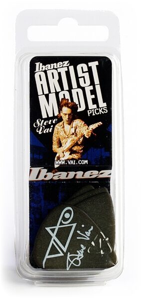 open zoom image for Ibanez Steve Vai Guitar Picks (6-Pack), Brown Box