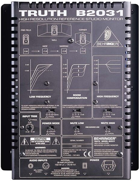 open zoom image for Behringer B2031 Truth Monitor Speakers, Rear
