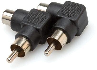 open zoom image for Hosa GRA-259 Right-Angle Adapters, RCA to RCA, Pair, Main