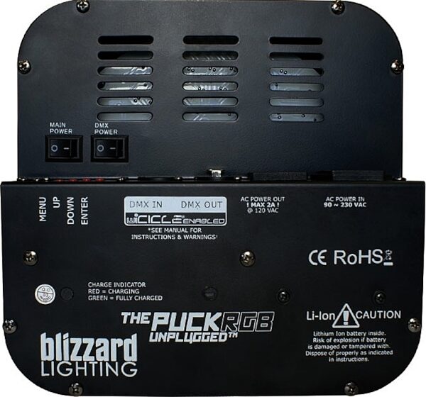 open zoom image for Blizzard Puck Unplugged RGB Stage Light, Back