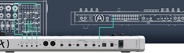 open zoom image for Arturia KeyLab 61 MKII USB MIDI Controller Keyboard, Rear Detail