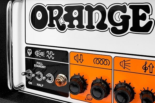 open zoom image for Orange Rockerverb 100 MkIII Guitar Amplifier Head (100 Watts), Black, Black Closeup 1