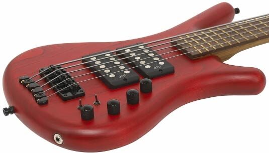 open zoom image for Warwick Corvette Double Buck Electric Bass (with Gig Bag), Red Body