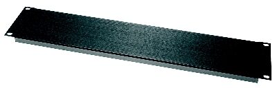 open zoom image for Middle Atlantic 1 Space (1 3/4") Flanged Aluminum Blank Panel, Black Brushed Finish, Main