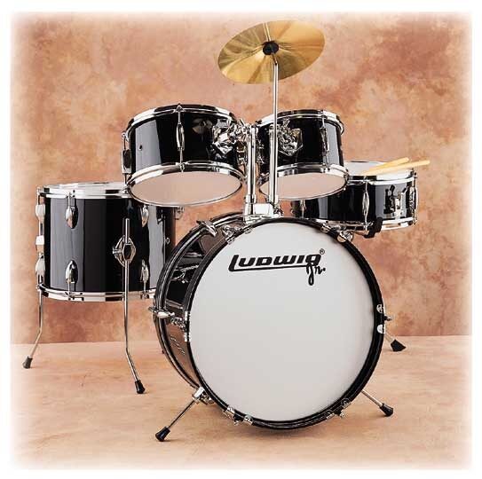 open zoom image for Ludwig LJR105 Junior Drum Kit, Black