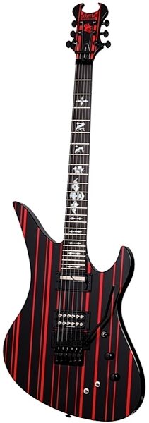 open zoom image for Schecter Special Edition Synyster Gates Custom S Electric Guitar, Black with Red Stripes