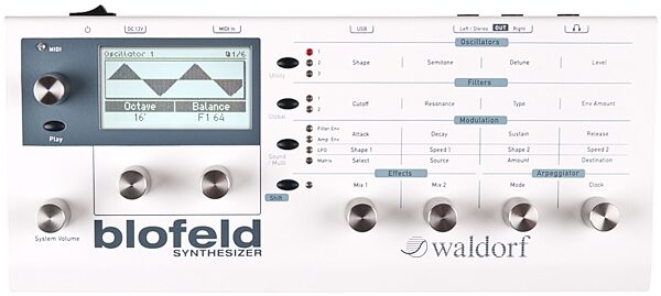 open zoom image for Waldorf Blofeld Desktop Synthesizer, Top