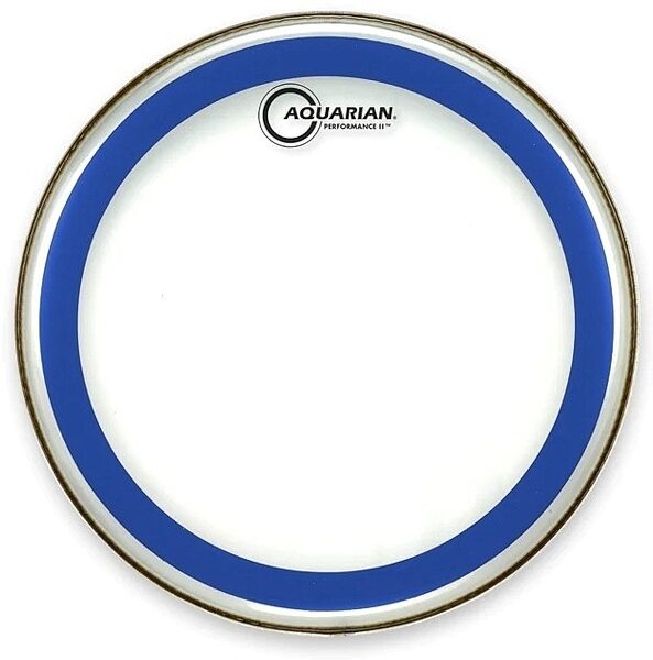 open zoom image for Aquarian Performance-2 Clear Drumhead, Blue, 13 inch, Action Position Back