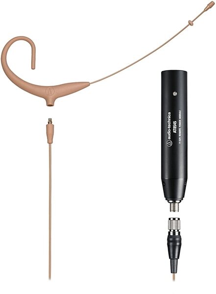 open zoom image for Audio-Technica BP892x Omnidirectional Condenser Headworn Microphone (with AT8545 Power Module), Beige, BP892x-TH, Main