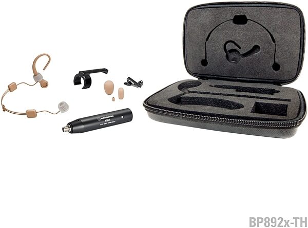 open zoom image for Audio-Technica BP892x Omnidirectional Condenser Headworn Microphone (with AT8545 Power Module), Beige, BP892x-TH, Accessories Included - Beige
